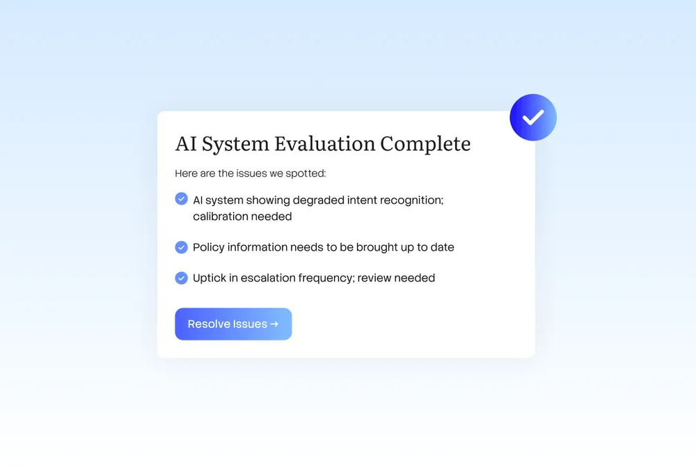 graphic showing an AI system evaluation checklist example